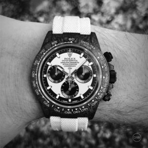DiW Speedster White Carbon Daytona 40mm Custom Rolex Daytona 116500LN Panda Dial Watch