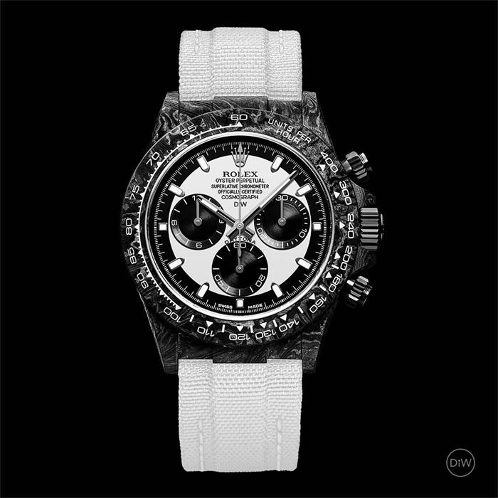 DiW Speedster White Carbon Daytona 40mm Custom Rolex Daytona 116500LN Panda Dial Watch - Imagem 8
