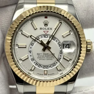 Rolex Sky-Dweller 326933 White Dial 42mm Yellow Rolesor Oyster Bracelet Watch