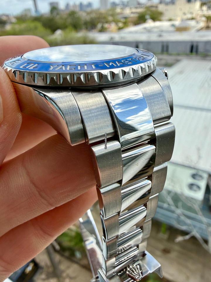 Rolex Yacht-Master II 116680 White Dial 44mm Oystersteel Blue Cerachrom Bezel Watch – Bild 3