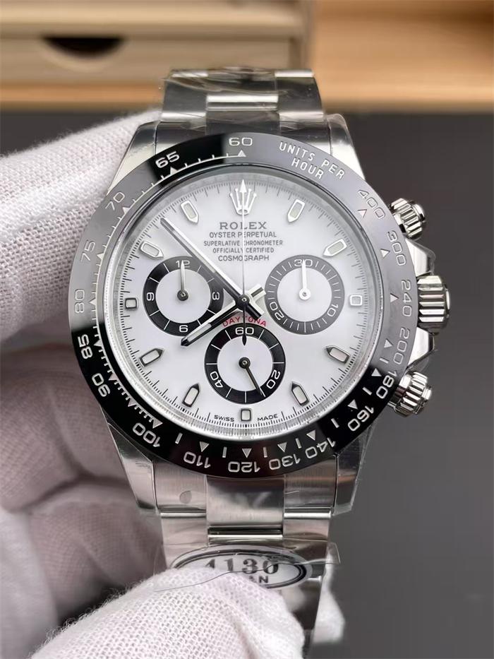 Rolex Daytona 40mm 116500LN White Panda Dial Black Cerachrom Bezel Oyster Bracelet Watch - الصورة 8