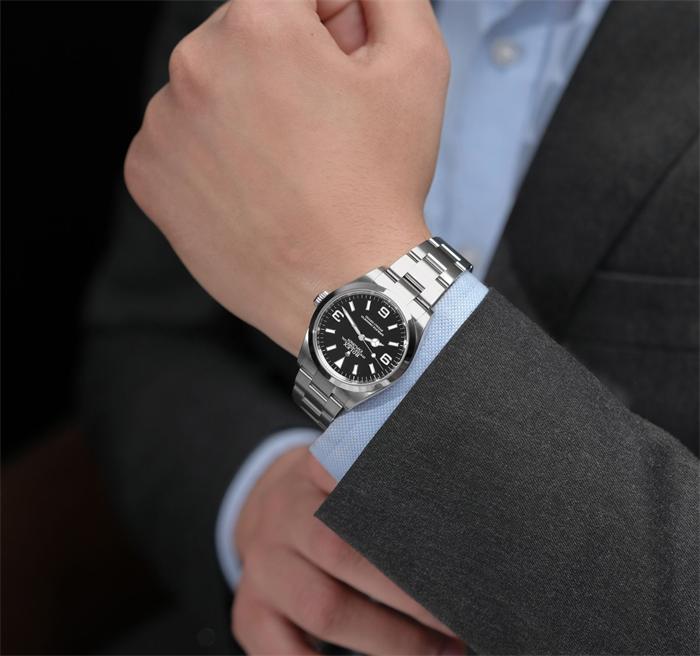 Rolex Explorer I 124270 Black Dial 36mm Oystersteel Watch - الصورة 3