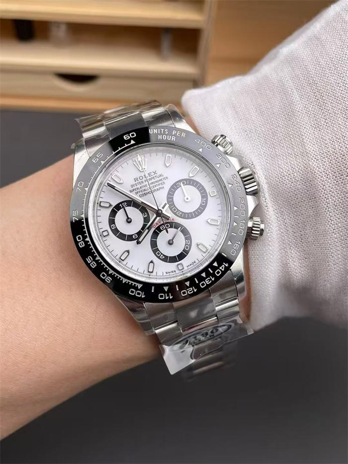 Rolex Daytona 40mm 116500LN White Panda Dial Black Cerachrom Bezel Oyster Bracelet Watch - الصورة 2