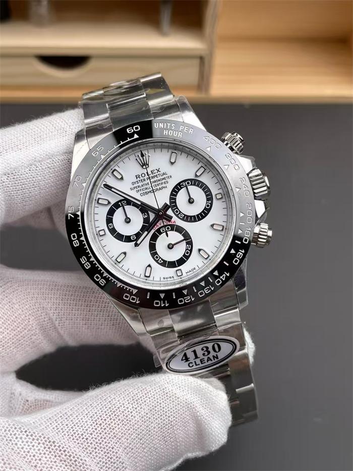 Rolex Daytona 40mm 116500LN White Panda Dial Black Cerachrom Bezel Oyster Bracelet Watch - الصورة 9