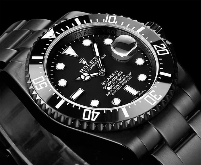 Blaken Rolex Submariner Date 40mm 116610LN Black DLC Custom Watch - الصورة 4