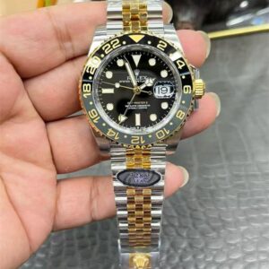 Rolex GMT-Master II 40mm 126713GRNR Yellow Rolesor Black Dial Grey Black Cerachrom Bezel Jubilee Bracelet Watch