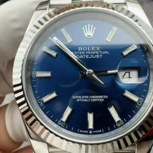 Rolex Datejust 41 126334 Blue Dial Jubilee Bracelet Fluted Bezel Watch