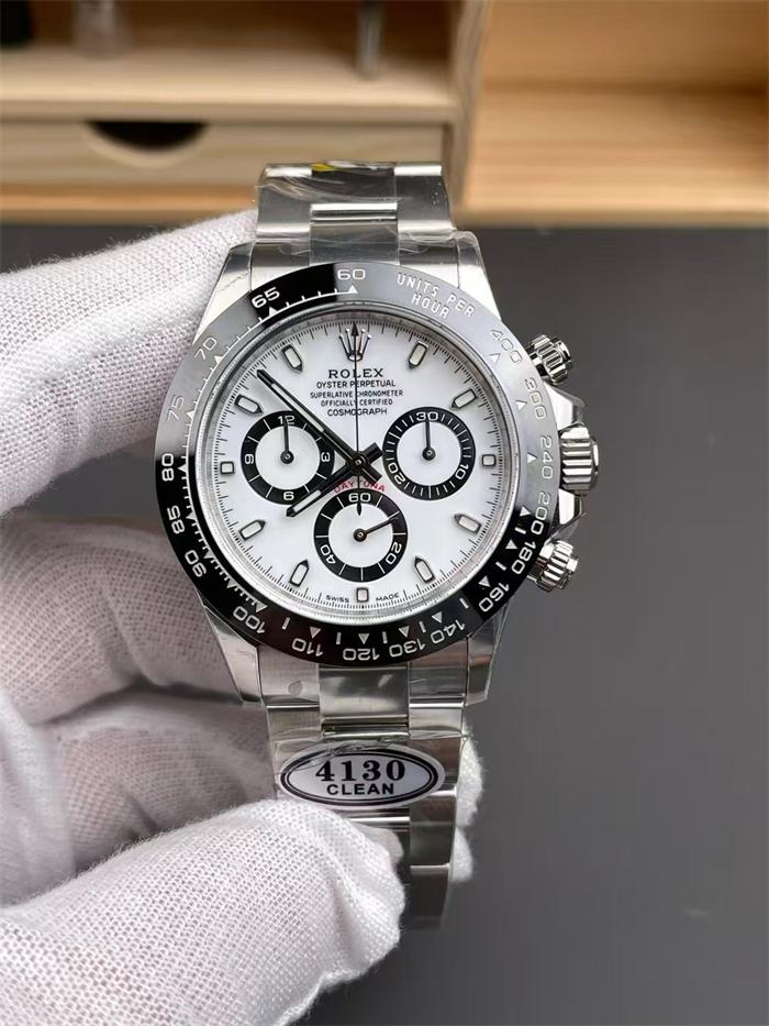 Rolex Daytona 40mm 116500LN White Panda Dial Black Cerachrom Bezel Oyster Bracelet Watch