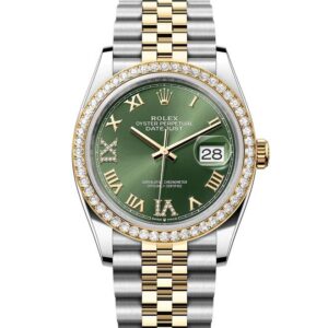 Rolex Datejust 36 126283RBR olive green diamond dial