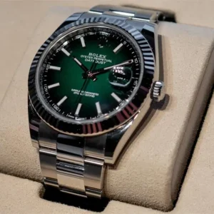 Rolex Datejust 41 126334 Green Ombré Dial White Rolesor Jubilee Bracelet Men’s Watch