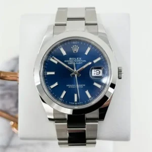 Rolex Datejust 41 Oystersteel Bright Blue Dial