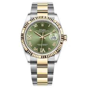 Rolex Datejust 41 Oystersteel and Yellow Gold Olive Green Dial