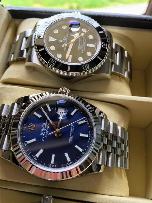 Rolex Datejust and Submariner design details comparison