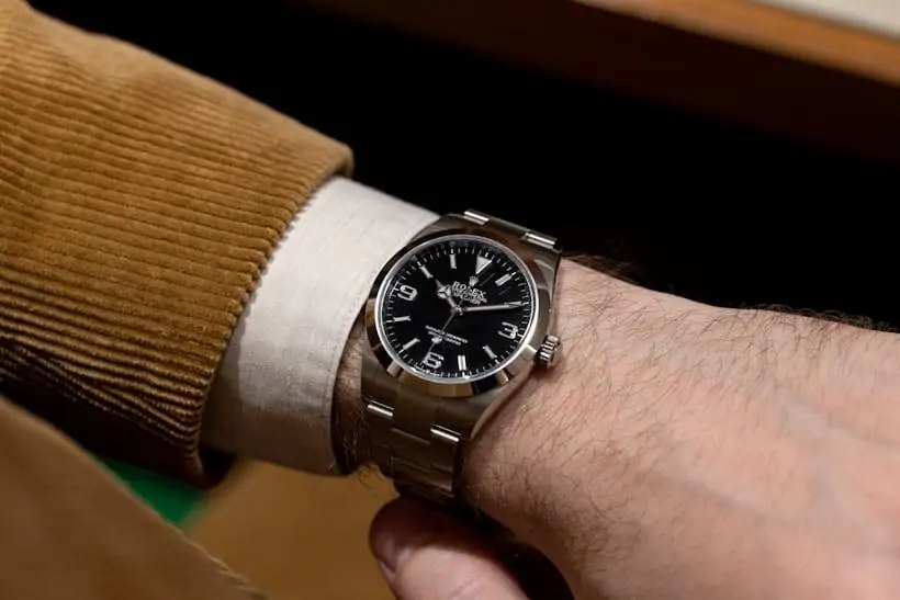 Rolex Explorer 40mm on wrist showing balanced daily wear size