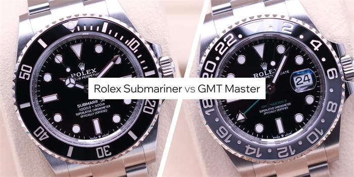 Rolex GMT-Master II 24 hour bezel and GMT hand close up
