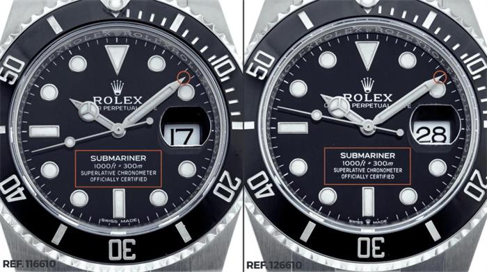 Rolex Submariner dial and diving bezel close-up